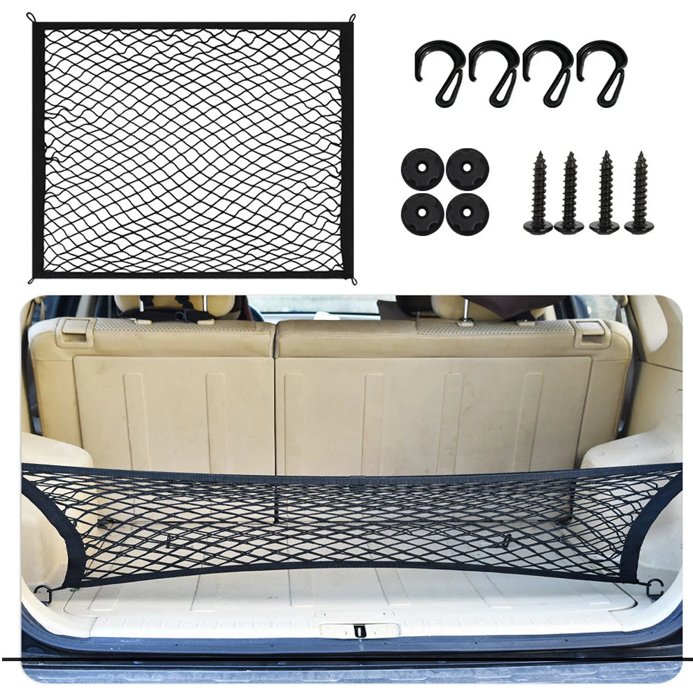 Heavy-Duty Nylon Wagon Cargo Net with 4 Hooks | Beach & Garden Wagon Cargo Net Vue