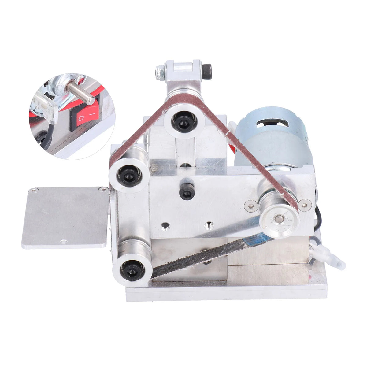 7 Speed Sanding Belt Machine Mini Belt Sander Electric DIY Polishing Sanding Machine 7 Speed DC12‑24V Type 10 Vue