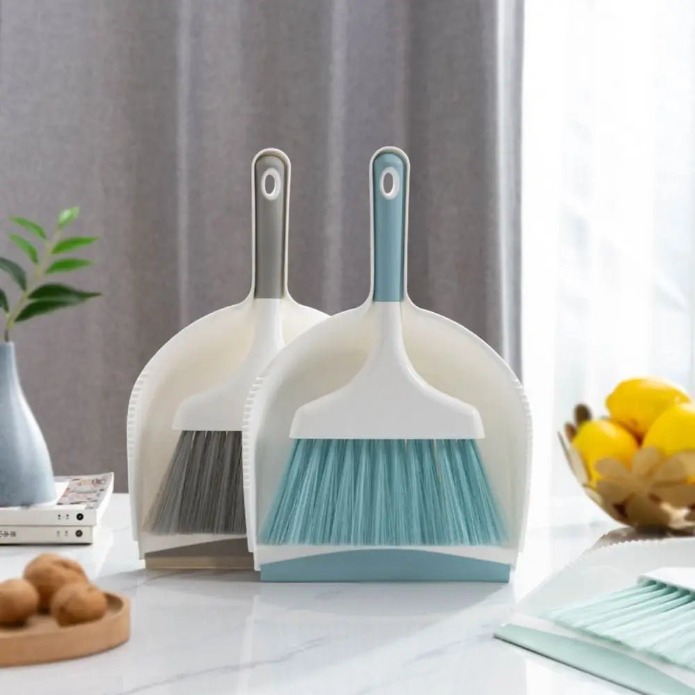Handheld Mini Dustpan and Brush Set Compact Flexible Cleaning Brush Set Ergonomic Durable Handheld Sweeping Brush Vue