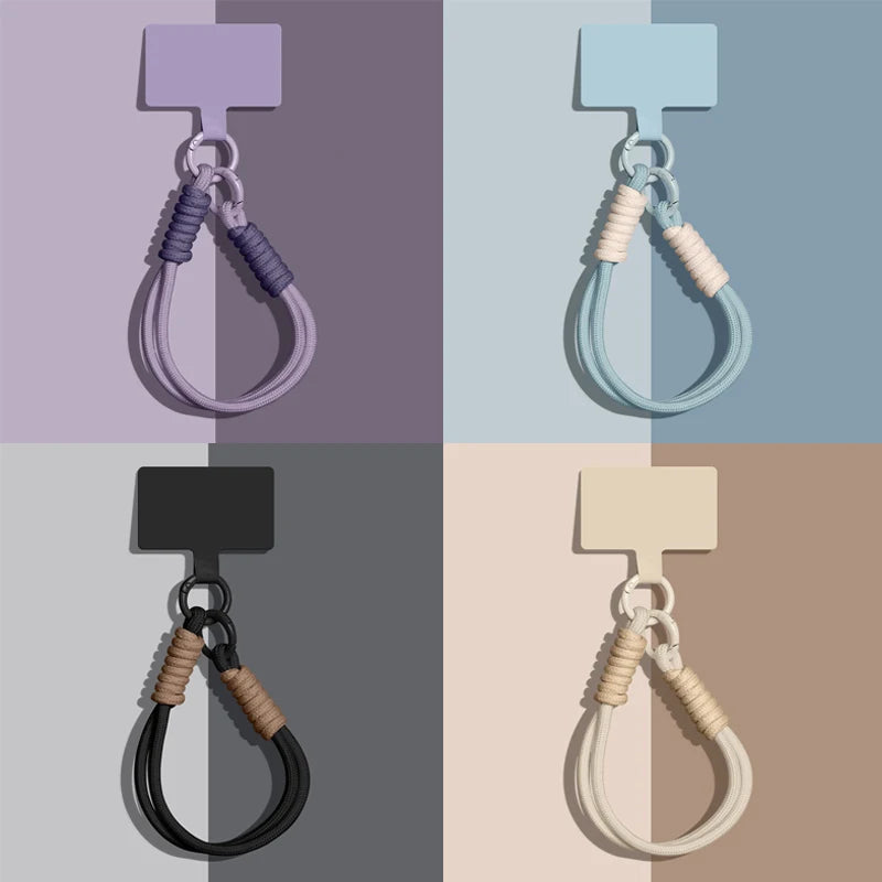 1 Piece Portable Mobile Phone Lanyard Pendant Bag Chain Easy To Carry Wristband Advanced Solid Color Short Keychain Vue