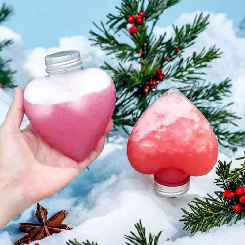 Plastic Heart Shape Bottles Drinks Storage Containers Drinking Water