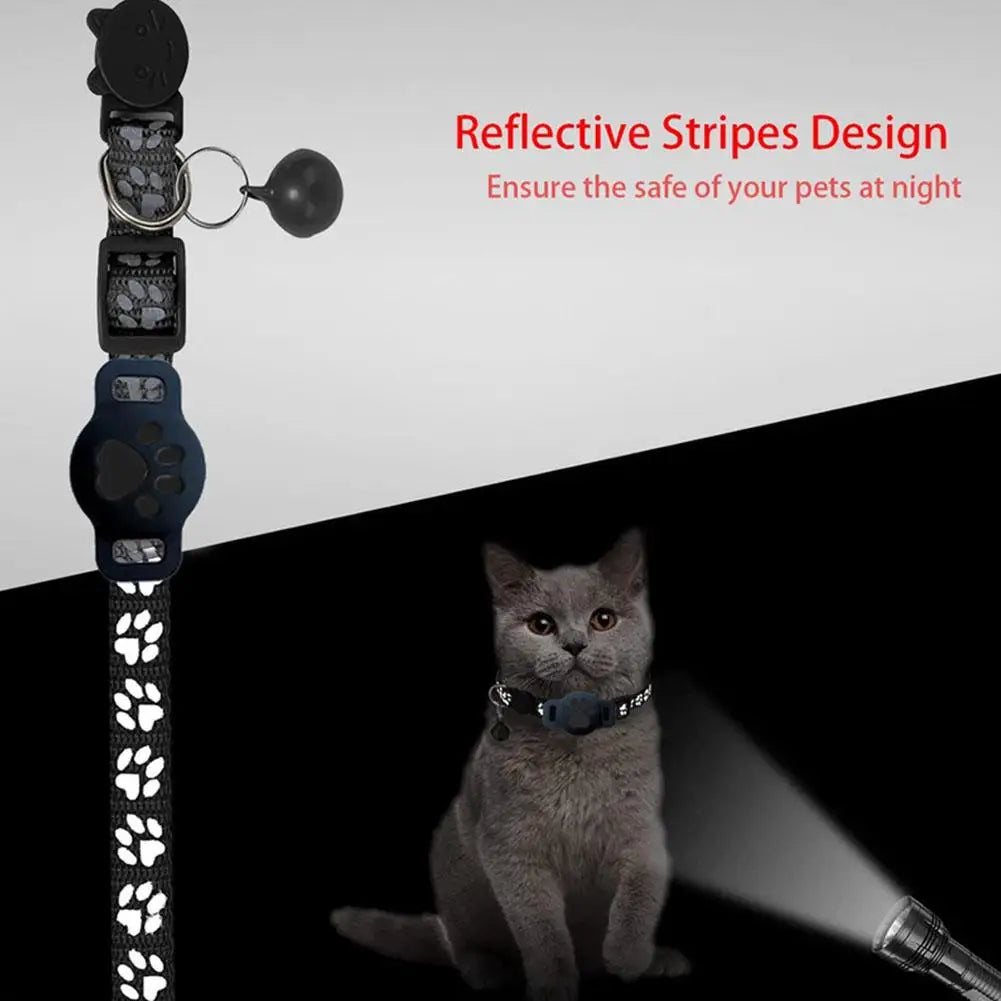 GPS Cat Collar With Real Time Tracking Lightweight & Adjustable Reflective Strips For Night Safety Enhance Pet Safety Vue