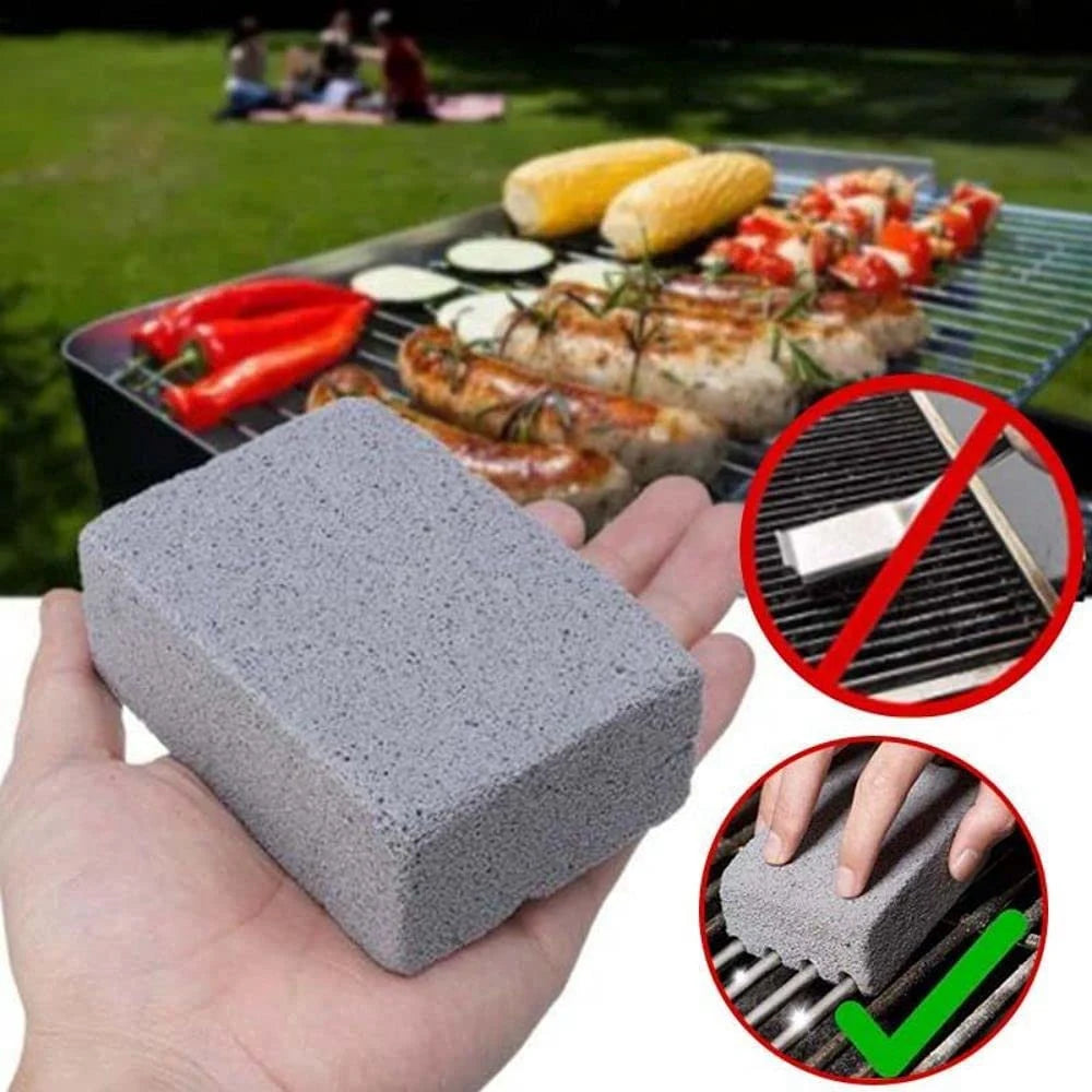 ABKW-4Pack Grill Griddle Cleaning Brick Block,Grill Cleaning Brick,For Flat Tops, Griddles, Grills - Natural Lava Pumice Rock Vue
