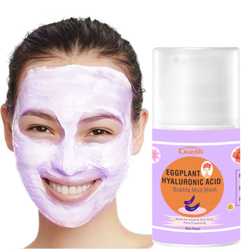 Eggplant Solid Cleansing Mask Smear Type Mud Film Deep Cleansing Face Skin Oil Control Moisturize Shrink Pores Beauty Skin Care Vue Default Title