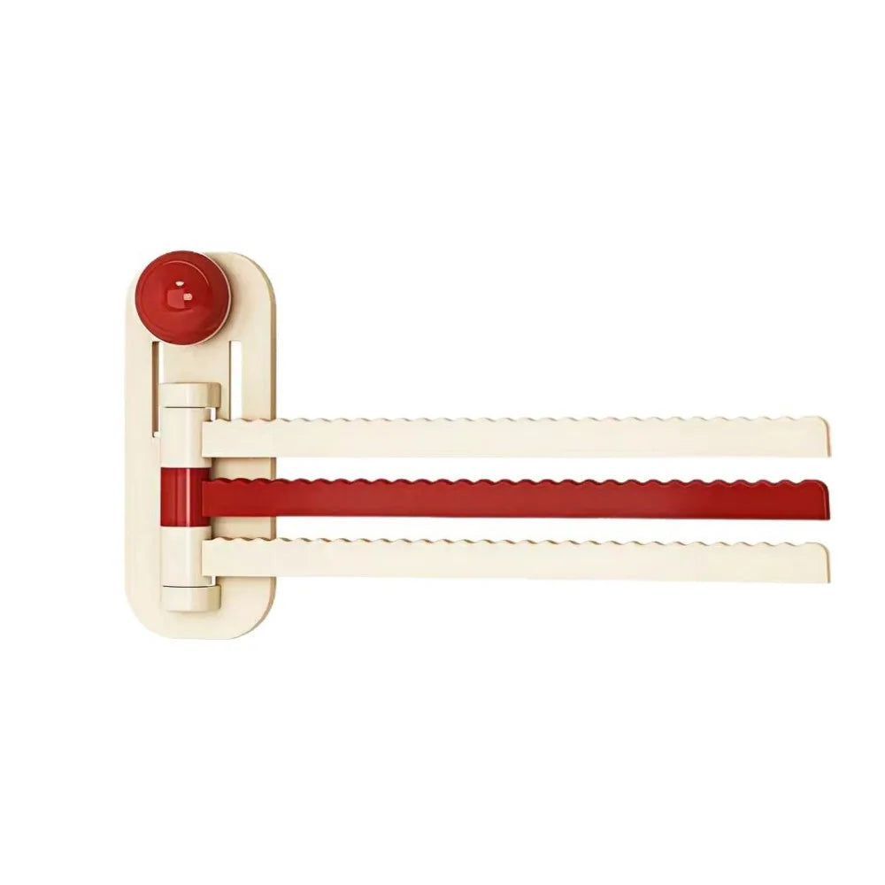 Dopamine Plastic Rotating Towel Rack Self Adhesive Wall Mounted 180° Swivel Towel Rack Space Saving Toilet Towel Rod Bathroom Vue Red