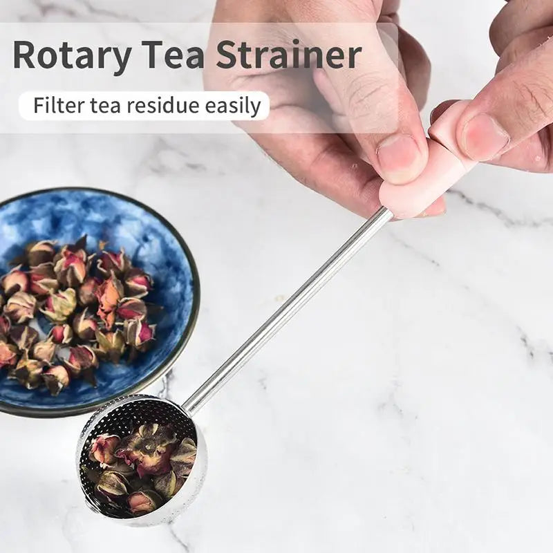 Stainless Steel Mesh Twisting Tea Ball Infuser Loose Leaf Tea Steeper Strainers Reusable Tea Infuser For Loose Tea Coffee Powder Vue