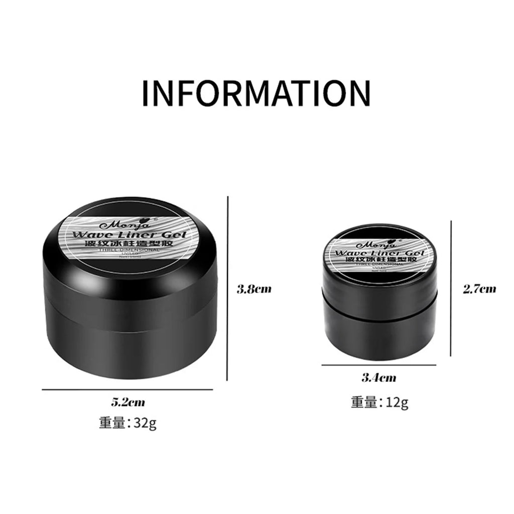 1pc 3D transparent nail gel painting gel nail polish with chrome nail powder for nail enhancement carving art creation DIY Vue