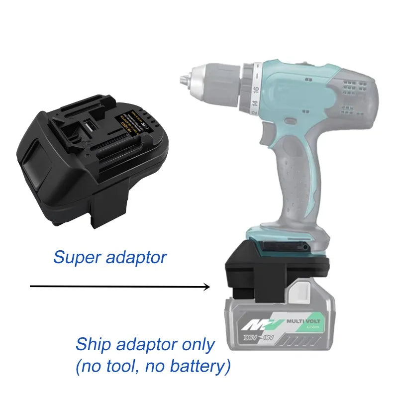 HK18MT Battery Adapter for Hitachi/HIKOKI 18V/36V Li-ion Batteries Converting To for Makita 18V Li-ion Battery Power Tools Drill Vue