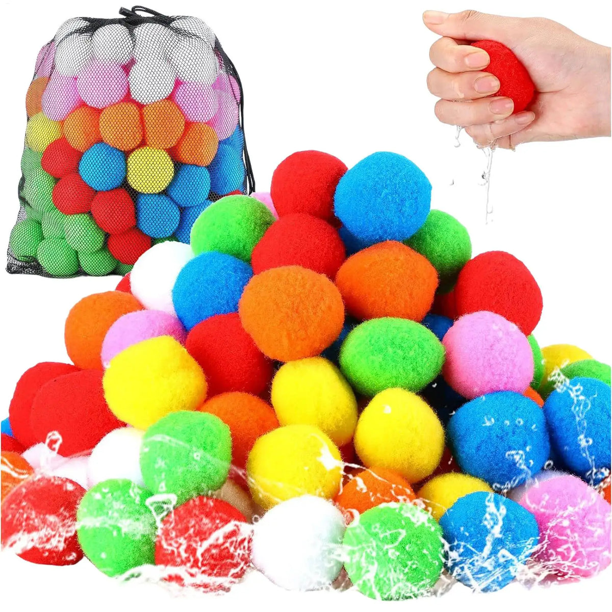 7colors /8colors Reusable Water Balloons 60 Pieces Colorful Fun Soft Soakers Soft Soaker Balls Outdoor Splash Toys For Backyard Vue