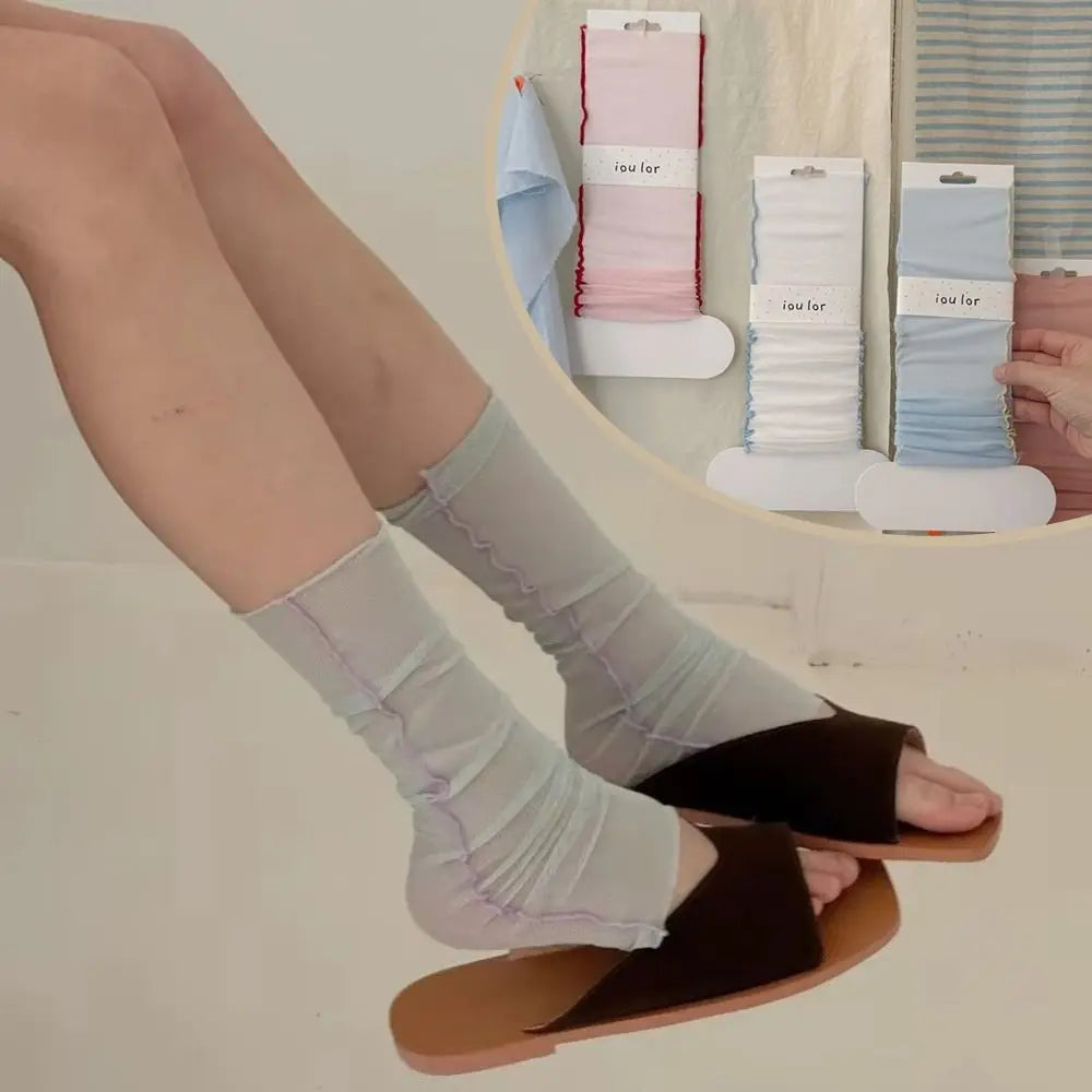 Thin Mesh Ice Silk Leg Warmers Breathable Lyocell Stepping Cover