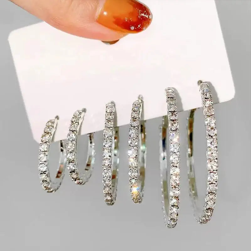 Elegant Small Earrings Set for Women Metal Circle Drop Design for Casual Outfits Vue
