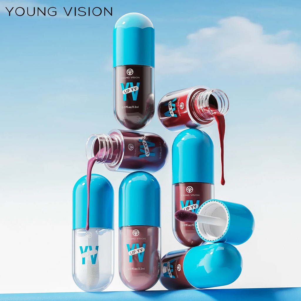 YOUNG VISION 3 colors/kit moisturizing lip glaze of long-lasting lightweight non-sticky lip gloss mini set Vue