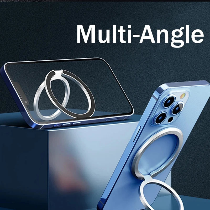 Magnetic Finger Ring Holder For MagSafe Phone Smartphone Accessories for iPhone 17 16 15 Pro Max Magnet Phone Stand Grip Mount Vue