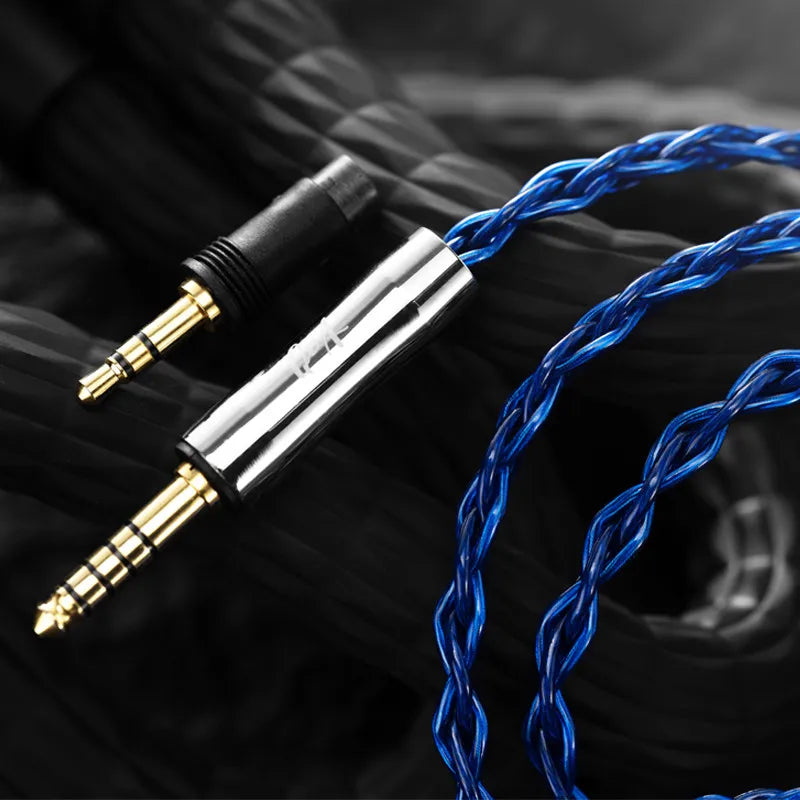 QOA MistyBlue 2DD+2BA Hybrid HiFi In-Ear Monitor Earphones Hybrid IEM Earphones Vue