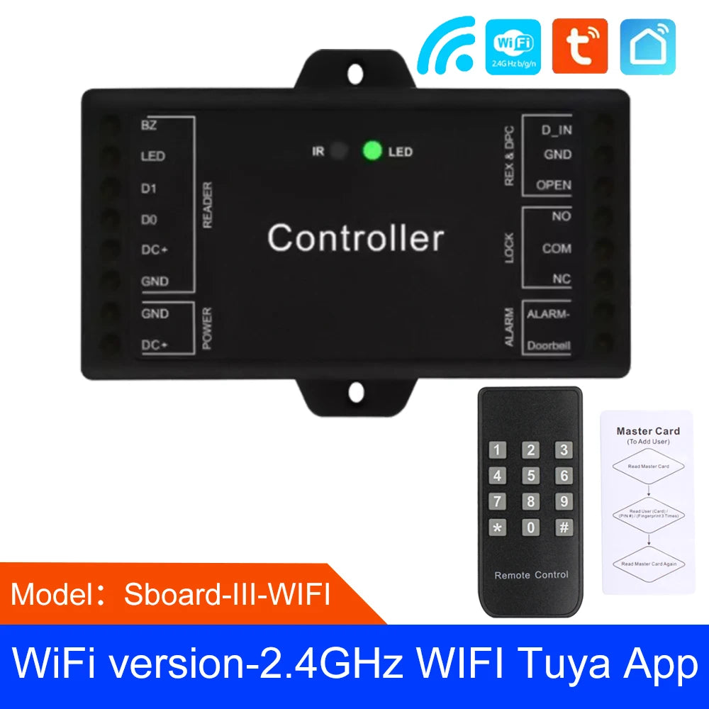 Sboard Mini 5G WiFi Support Tuya App Remote Control RFID Access Control Board Wiegand 26 44 Bit 1000users New Controller Panel Vue Wifi version