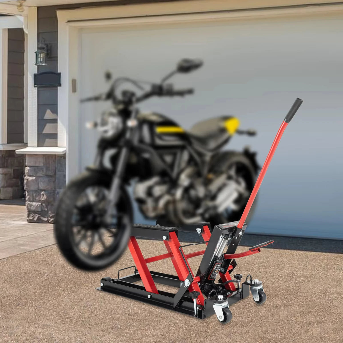 Motorcycle Tools Motorcycle Lift Platform, Locomotive Hydraulic Dedicated Lift Vue