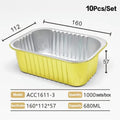CC11Aluminum Foil Lunch Box Gold Sealed Disposable Takeaway Packaging Vue A4