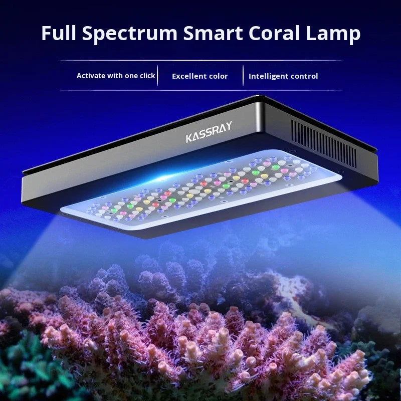 KASSRAY Smart Coral Light WiFi Remote & Bluetooth APP Control 240W Full Spectrum LED Aquarium Light for Reef Fish Tank Lamp Vue