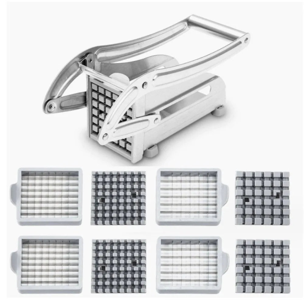 Stainless Steel Manual Potato Cutter Blade 36/64 Hole Square French Fries Slicer Blade Rust-proof Durable Vue
