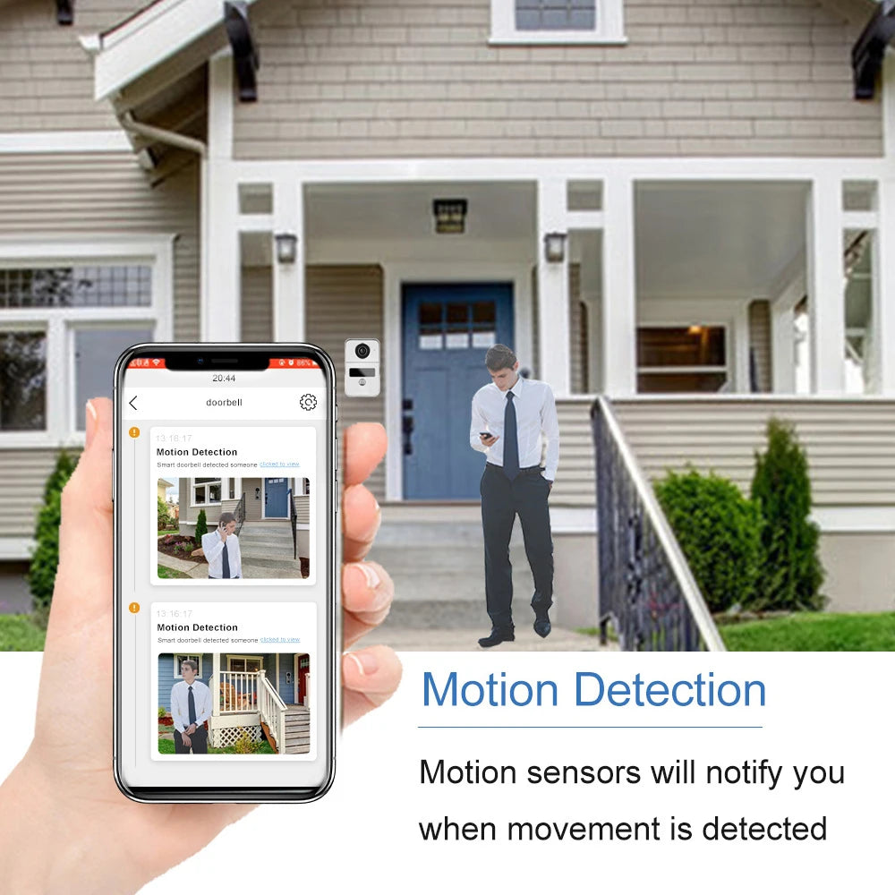 WiFi Video Doorbell Camera, Intercom, Alexa Electronic Lock, Remote Unlocking RJ45 to POE Conversion Support Tuya App Vue