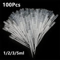 vvocci Laboratory Equipment /Lot Pipette100Pcs 1ml 2ml 3ml 5ml Disposable Graduated Container Liquid Dropper Straw Makeup Tools Vue M253 1ml