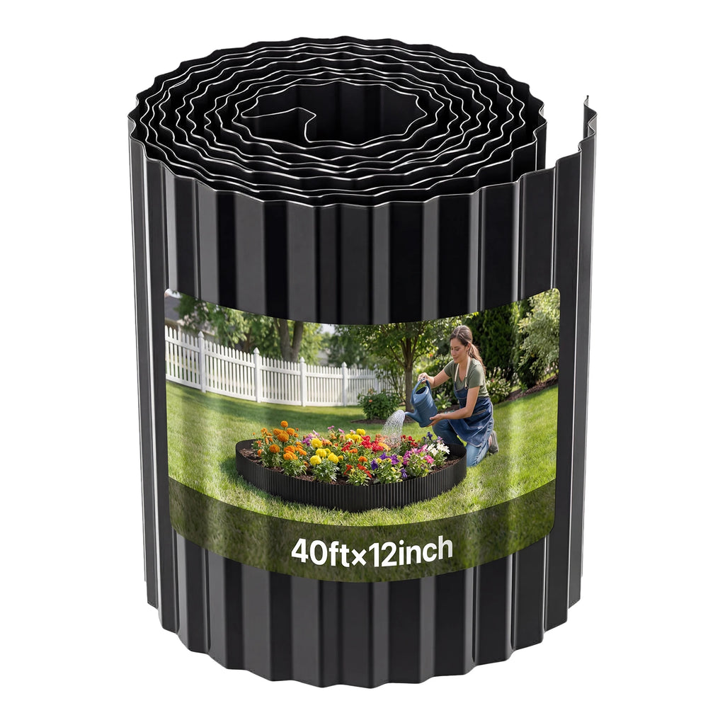 Galvanized Steel Landscape Edging 40/50 ft – Bendable Metal Border Landscape Edging Vue