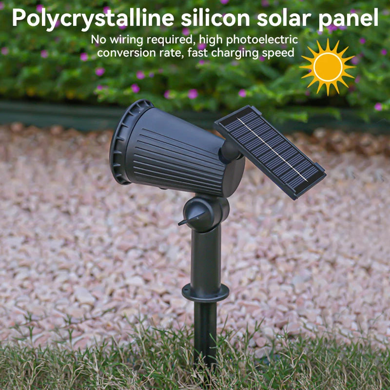 Solar LED Spotlight 9LEDs Outdoor IP65 Waterproof Adjustable Brightness Landscape Light for Garden Yard Path Lawn Decor Vue