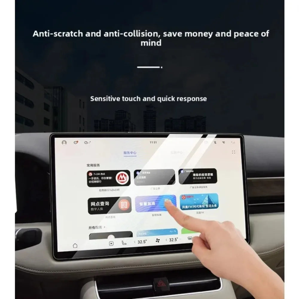 For 2025 Tesla Model YL Car Tempered Glass Screen Protector Central Control Navigation Screen Protector Interior Accessories Vue