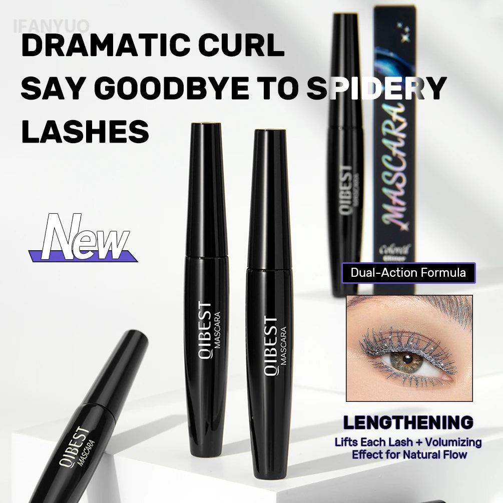 5 Colors Diamond Shimmering Mascara Long Lasting Makeup 3D Volume Eyelashes Curling Glitter Mascara Eye Lash Female Cosmetic Vue