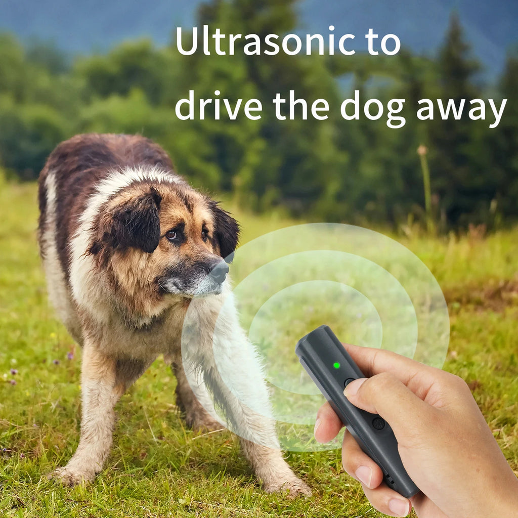 Ultrasonic Dog Repeller USB Rechargeable Dog Drive Device Portable Dog Trainer Anti Barking Device with LED Indicator Lanyard Vue Default Title