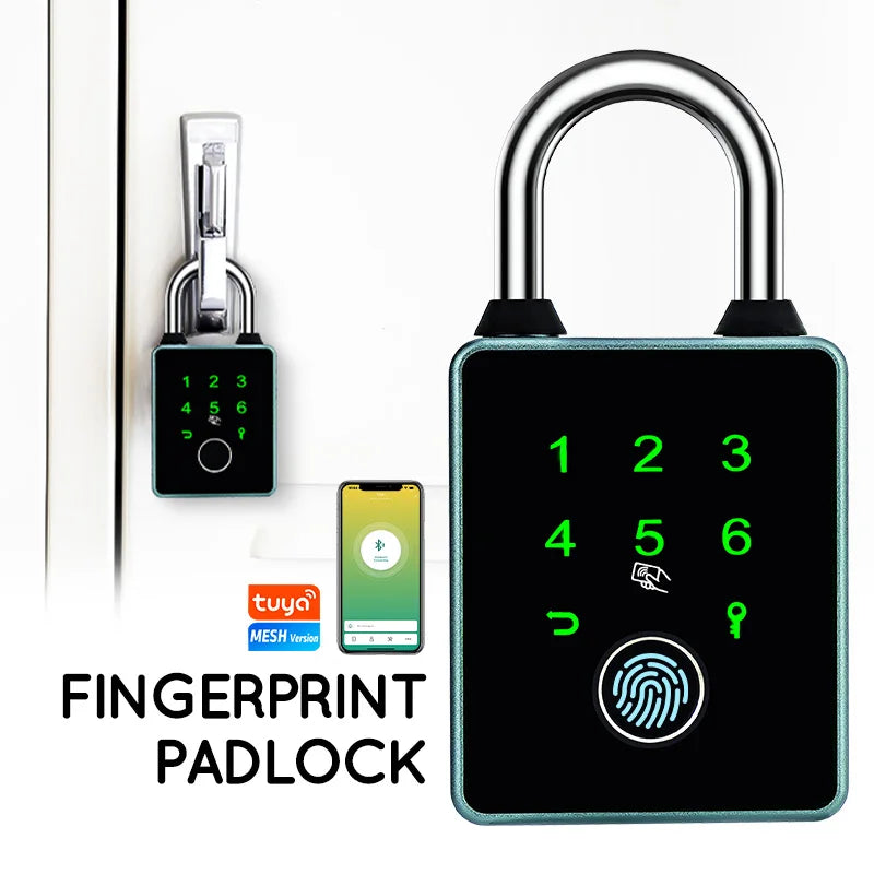 Fingerprint Lock Keyless Waterproof Tuya App Anti-Theft Smart Lock Fingerprint Padlock Intelligent Safety Electronic Door Lock Vue T55D TY China Mainland
