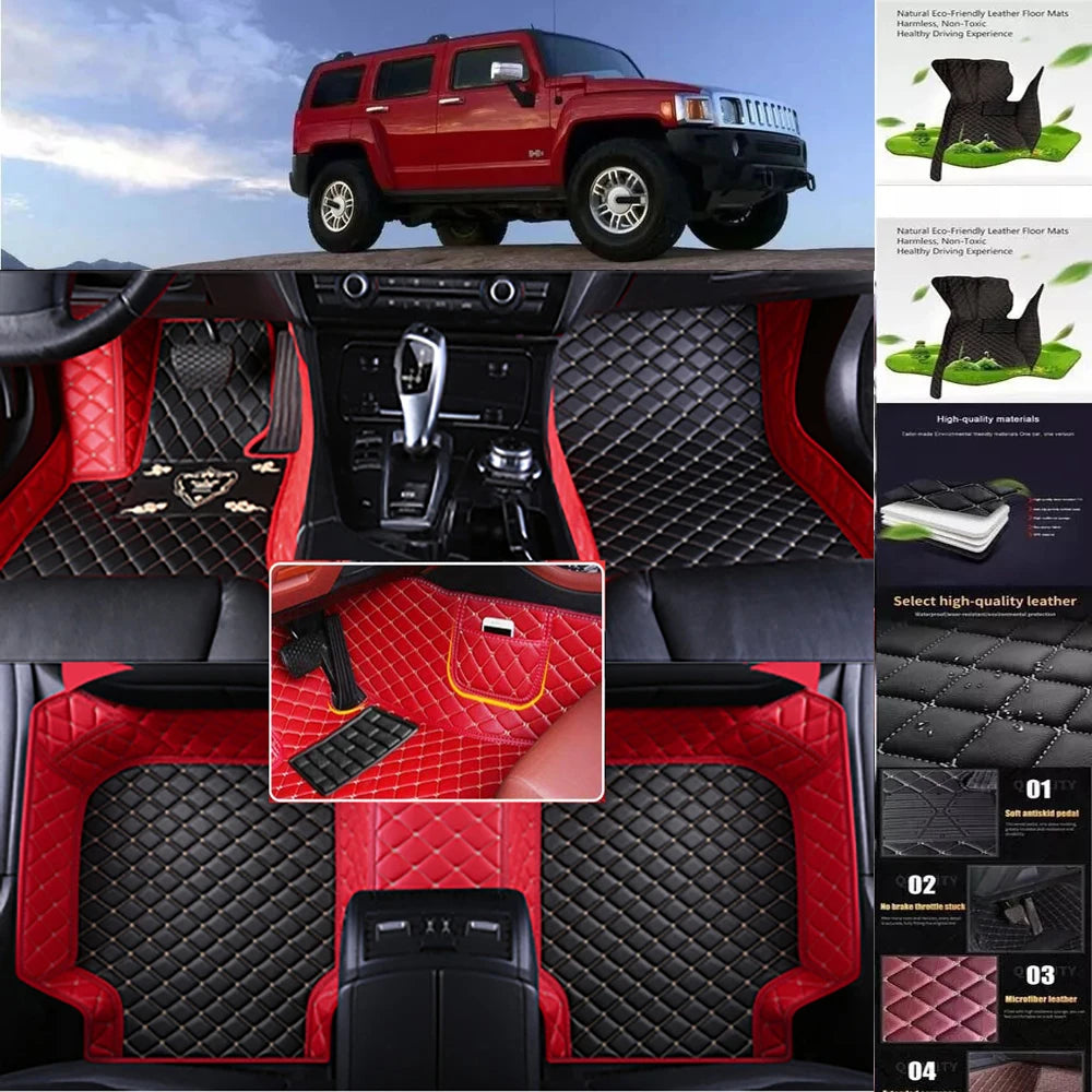 For Ssangyong Kyron Auto Leather Waterproof Custom Car Floor Mats Carpets Foot Coche Accessorie Floor Liner Vue