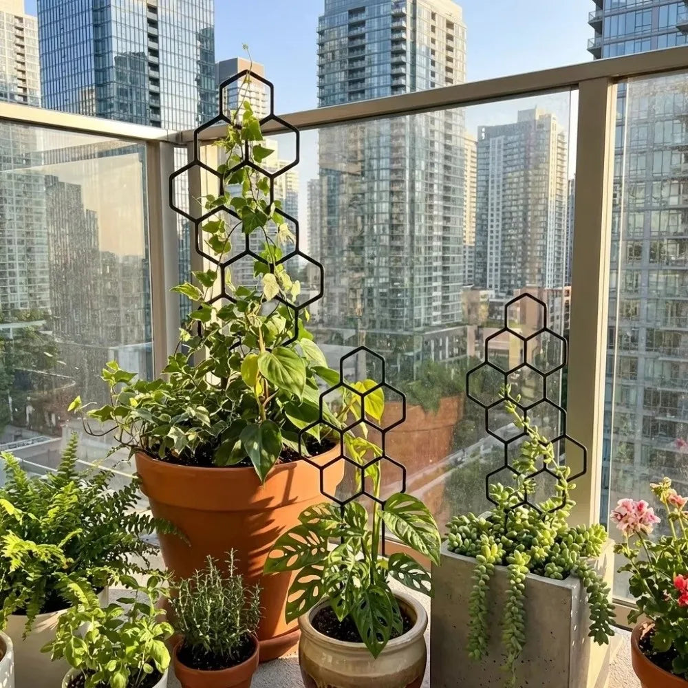 Honeycomb Design Plant Trellis Rustproof Plastic Garden Climbing