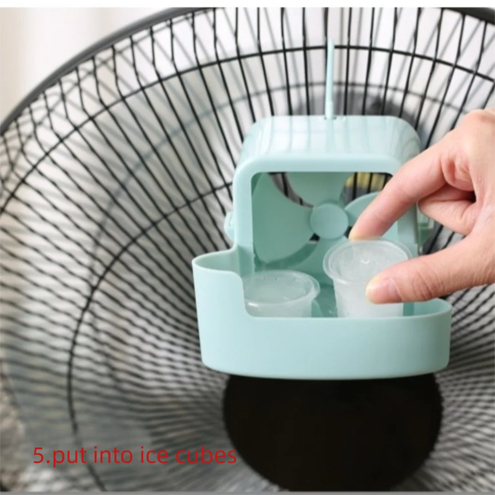 Hanging Fan Cooling Tool 4 Ice Cup Add Cubes Accessories Reusable