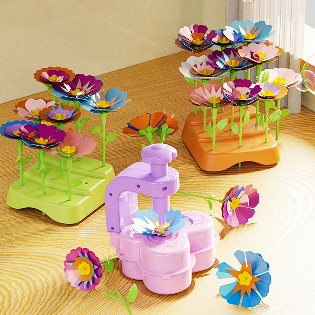 DIY Fabric Flower Bouquets Toys, Flower Bouquets Toy for Girls DIY Flower Make Making Craft Kit Educational Kids Gifts Vue