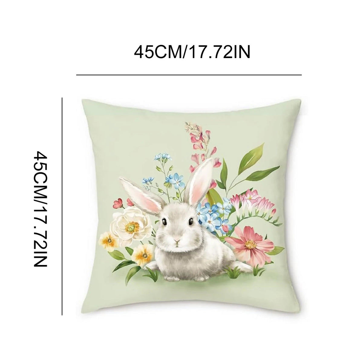 4-Pack Easter Bunny Throw Pillow Covers | Spring Cushion Cases 18x18 Decorative Pillow Covers Vue