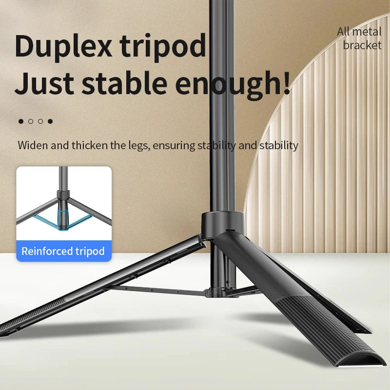 1.6m Wireless Selfie Stick Tripod Stand Foldable Monopod Light For Smartphones Balance Steady Shooting Live Vue