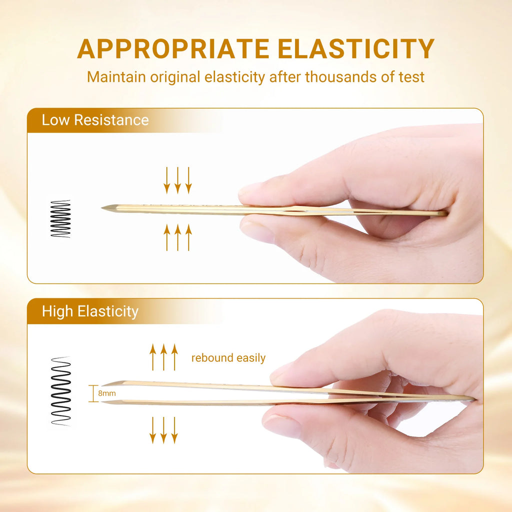 NAGARAKU Precision Fiber Tip Tweezer for Eyelash Extensions Professional Eyelash Tweezers Antistatic Straight Vue