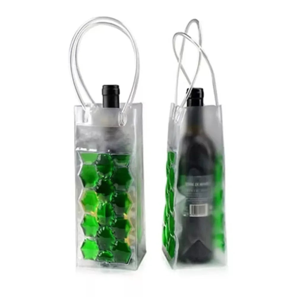 Outdoor Beer Iced Tote Bag Practical Portable Wine Bottle Freezer PVC