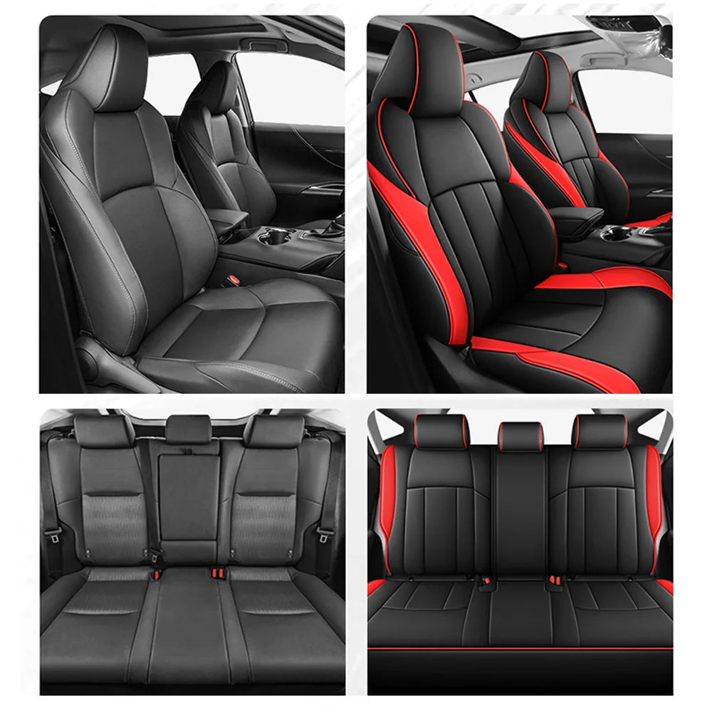 Premium Custom Fit Car Seat Covers For Toyota Venza Harrier 2022 2023 2024 Artificial Leather Full Set Interior Seat Cushion Vue