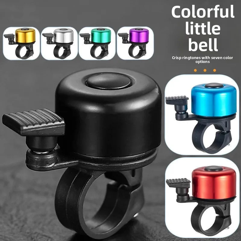 Mountain Bike Bicycle Bell invisible Q Bell Handlebar Circular Aluminum Alloy Invisible Bell 17g Compact and Easy to Instal Vue