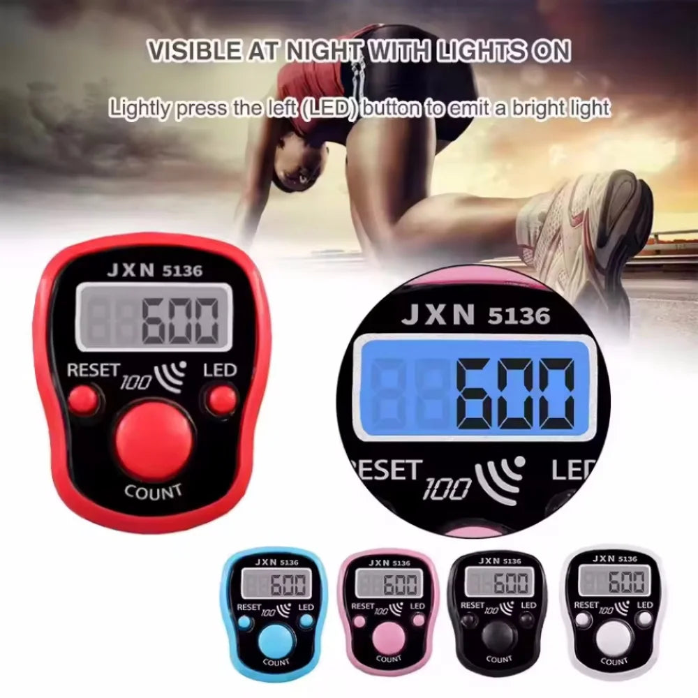 Mini Handheld Electronic Finger Counter Backlit LED Display High Precision Sensor Battery Powered Hand Tally Counter Counting Vue