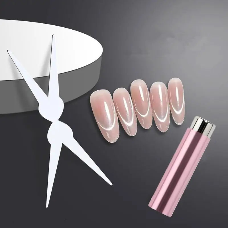 Double Head V Shape Cat Eye Nail Magnet Strong 3D Magnetic Stick Gel Polish DIY Salon Manicure Tool Vue