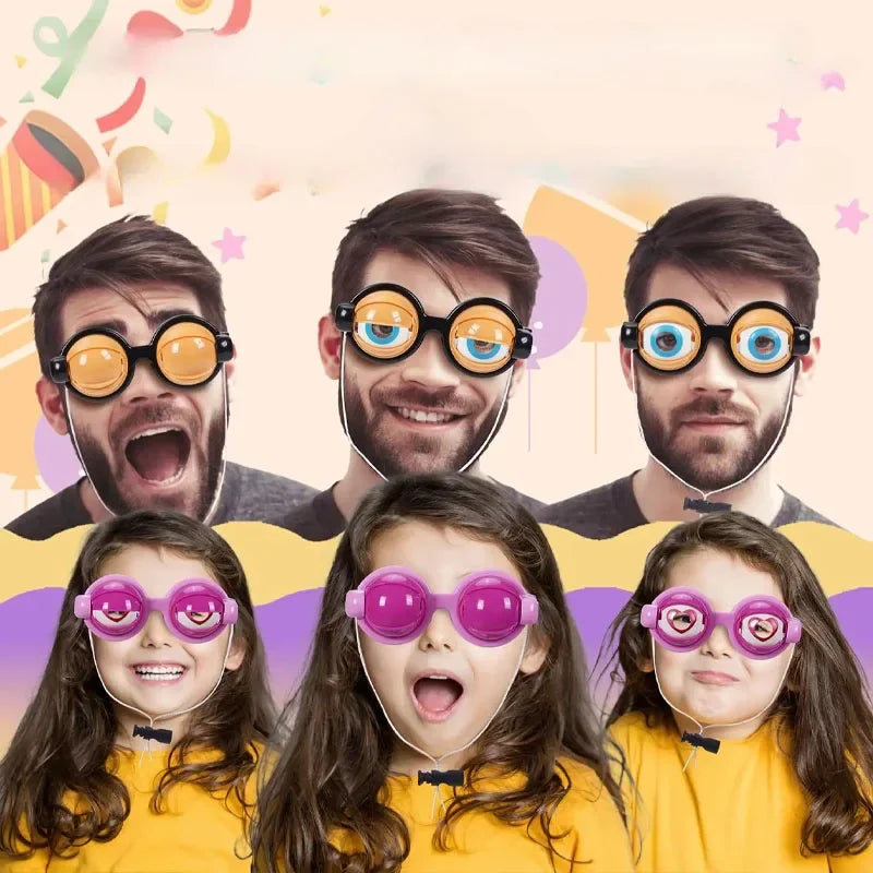 1-10PCS Halloween Wacky Eye Glasses for Children Funny Prank Costume Party Prop Silly Design Great Gift Decor Accessory Vue