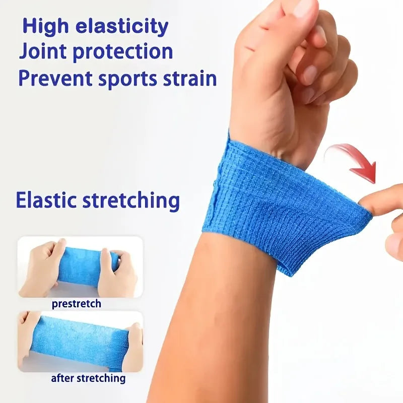 10pcs 2.5/5/10cm Non-Woven Universal Fit for Sports Elastic Foot Support Joint Protection Self-Adhesive Athletic Tape Bandage Vue