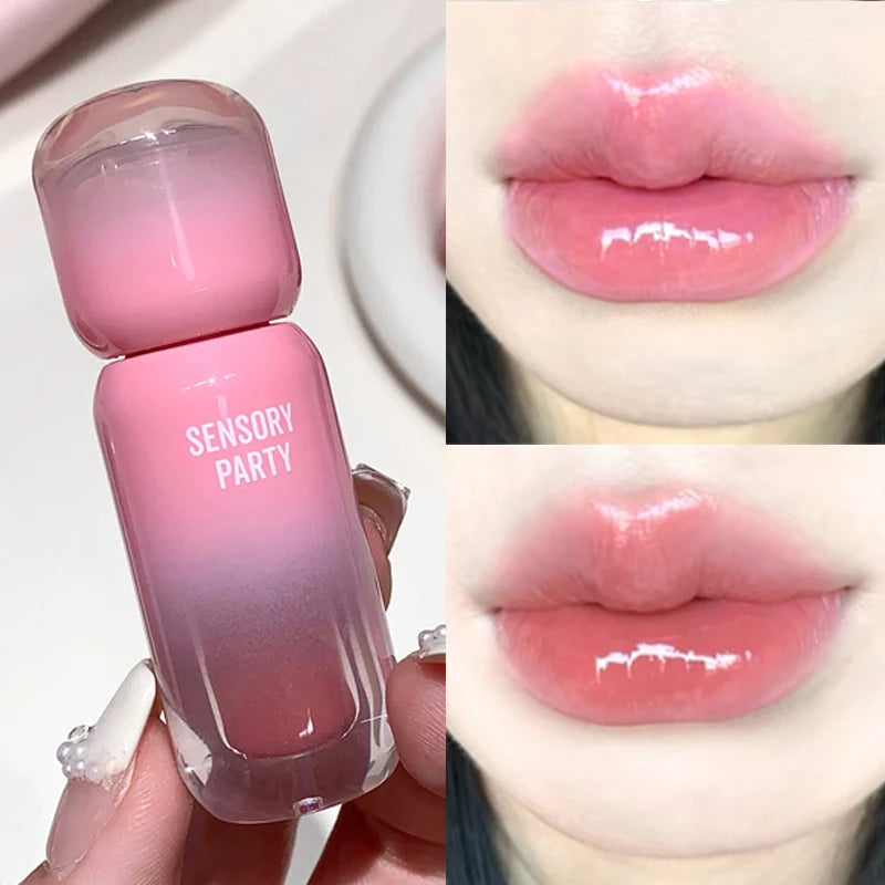 6 Colors Water Gloss Mirror Silky Smooth Lip Gloss Not Easy To Fade and Does Not Stick To The Cup Moisturize Waterproof Lipstick Vue