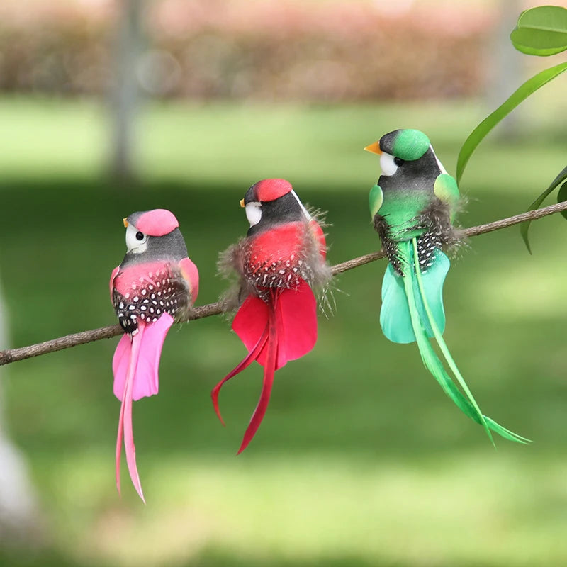 Swallow Tail Bird Clip Handmade Simulation Bird Plant-decorated artificial bird handicrafts for Ornament Vue