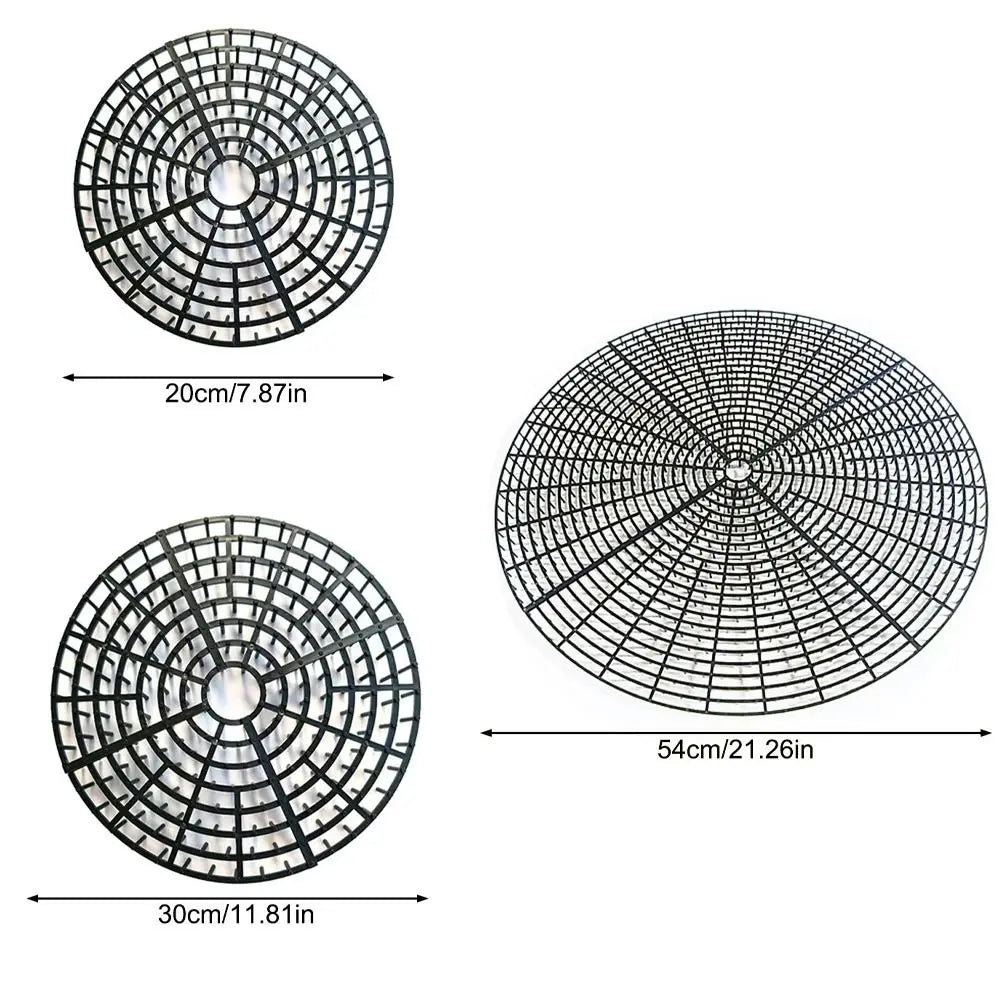Breathable Mesh Plant Pot Soil Protector Grid Cover Barbed Cut-Outs Reversible Use Spiked Soil Protection Grid Vue