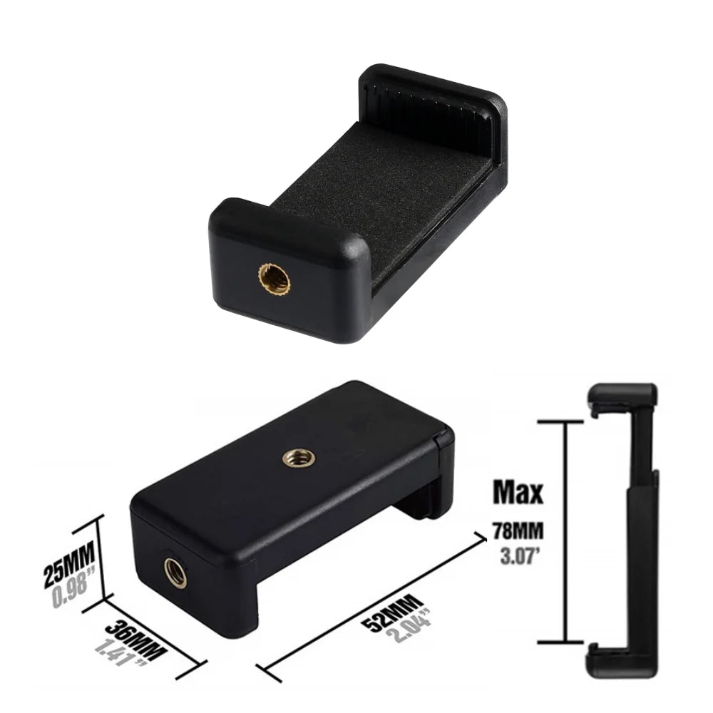 Hot Shoe Phone Mount Adapter for DSLR Camera Mobile Clip Holder Monitor Flexible Tripod Frame Vue