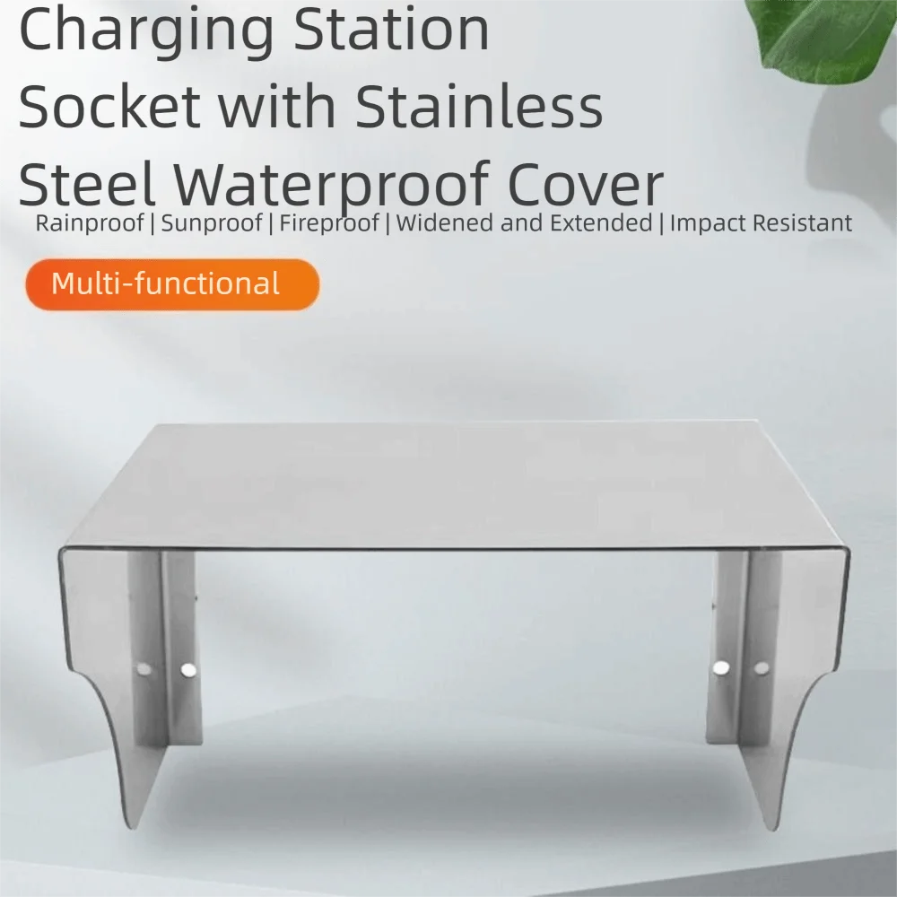 Stainless Steel Socket Cover 12.5-50cm Length Waterproof Doorbell Rain Cover Easy To Install Multi-functional Vue